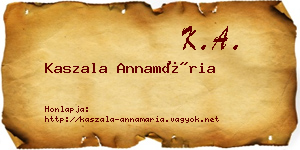 Kaszala Annamária névjegykártya