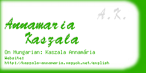 annamaria kaszala business card