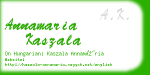 annamaria kaszala business card